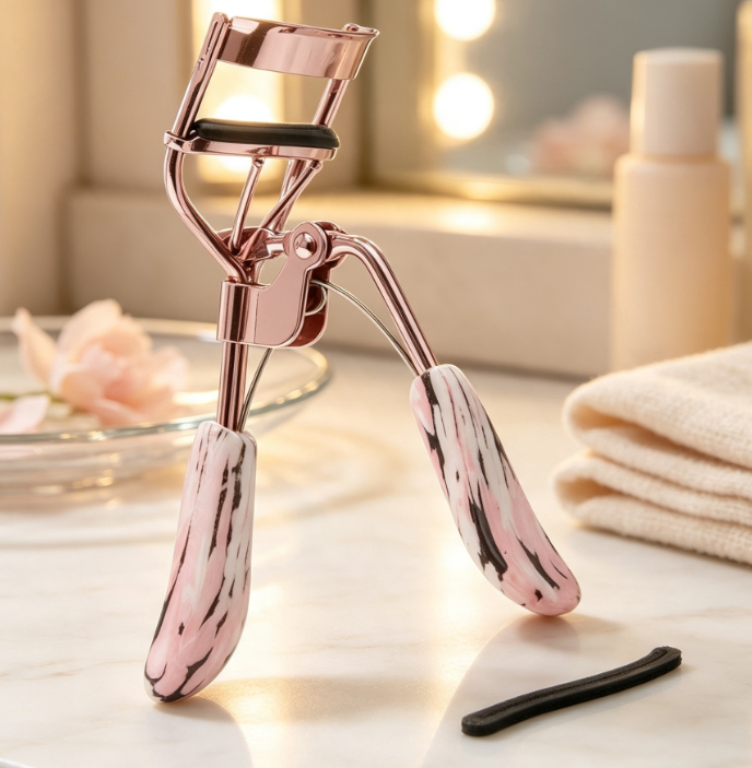 Wide-Opening Eyelash Curler with Built-In Comb for Defined Lashes - Image 2