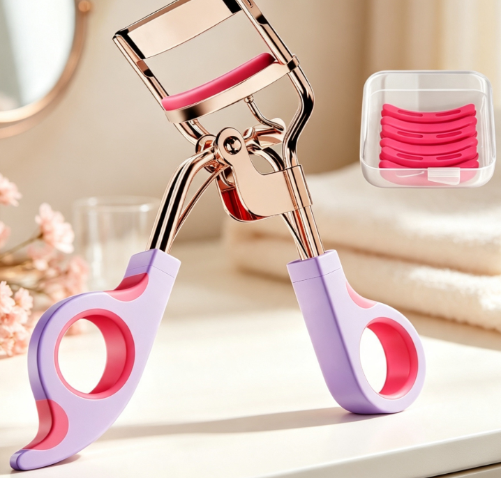 Dual-Spring Eyelash Curler with Non-Slip Grip for Controlled Curling