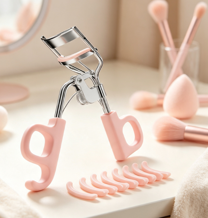 Vegan-Friendly Eyelash Curler with a Contoured Frame for Lasting Curl