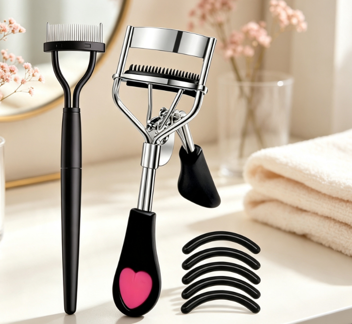 Wide-Opening Eyelash Curler for Long-Lasting Lash Definition