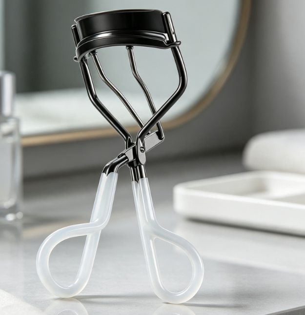 Eyelash Curler with Integrated Comb for Separated Lashes
