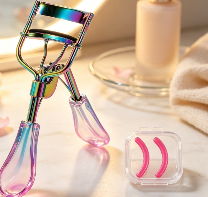 Frameless Eyelash Curler with Comb Teeth for Defined Lashes - Image 2