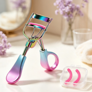Frameless Eyelash Curler with Comb Teeth for Defined Lashes