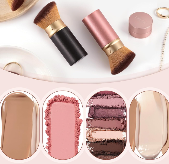 Retractable Face Brush for Easy Blush and Powder Application