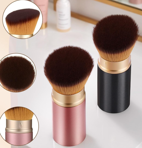 Retractable Face Brush for Easy Blush and Powder Application - Image 2