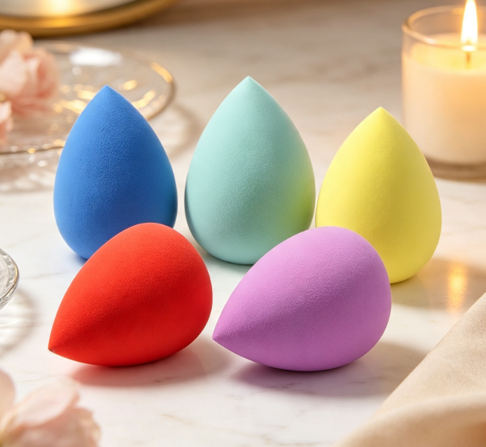 Fine-Pore Foundation Sponge Set for Smooth Blending and Reduced Product Absorption - Image 2
