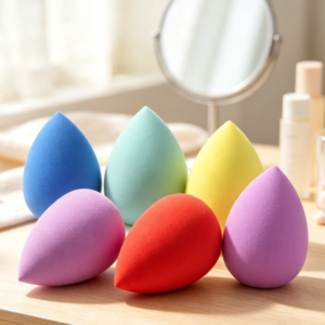 Fine-Pore Foundation Sponge Set for Smooth Blending and Reduced Product Absorption