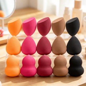Soft Multicolor Makeup Sponge Set for Wet and Dry Techniques