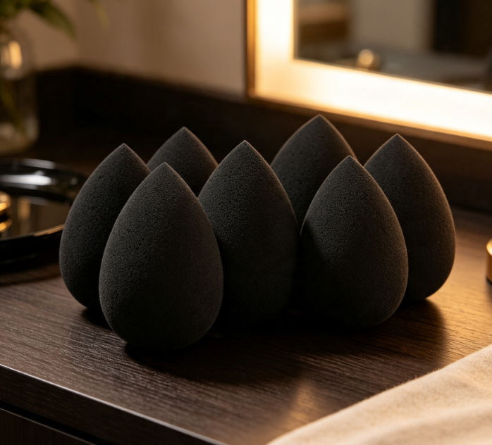 Vegan Makeup Sponge Set with High-Resilience Material for Wet and Dry Use - Image 2