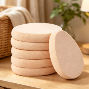 Flat Cushion Makeup Puff for a Soft, Sheer Makeup Finish