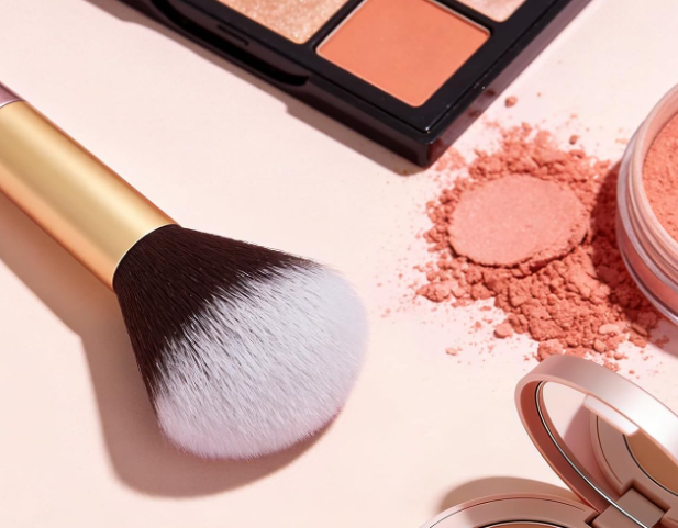 Rose Gold Makeup Brush for Foundation, Blush, and Powder Blending