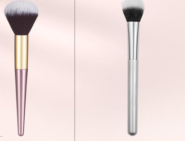 Rose Gold Makeup Brush for Foundation, Blush, and Powder Blending - Image 2