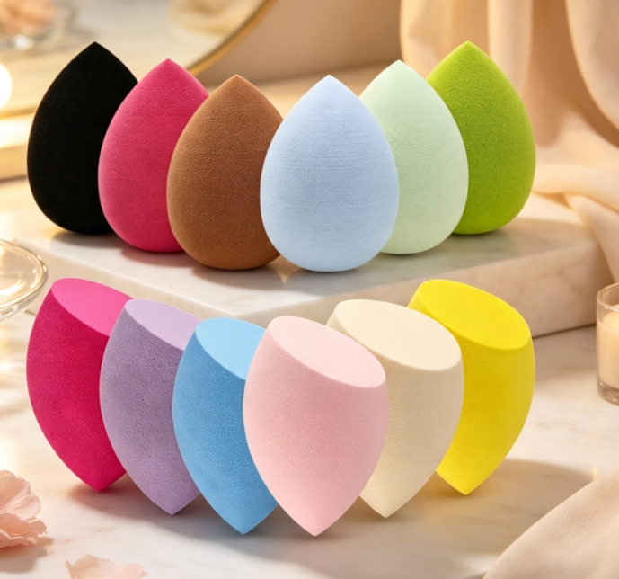 Professional Multicolor Makeup Sponge Set with Soft, Skin-Friendly Texture - Image 2