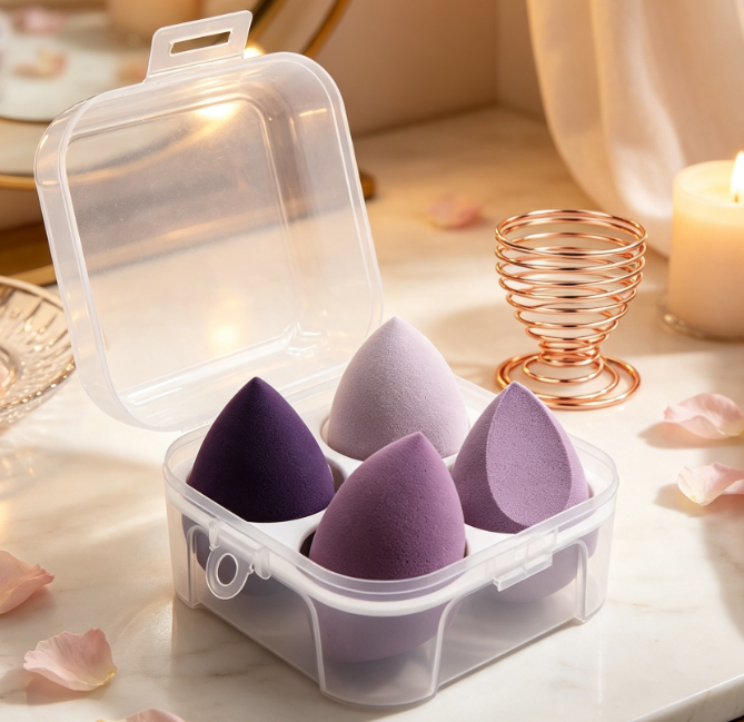 Makeup Blending Sponge with Storage Holder and Protective Case - Image 2