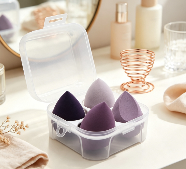 Makeup Blending Sponge with Storage Holder and Protective Case