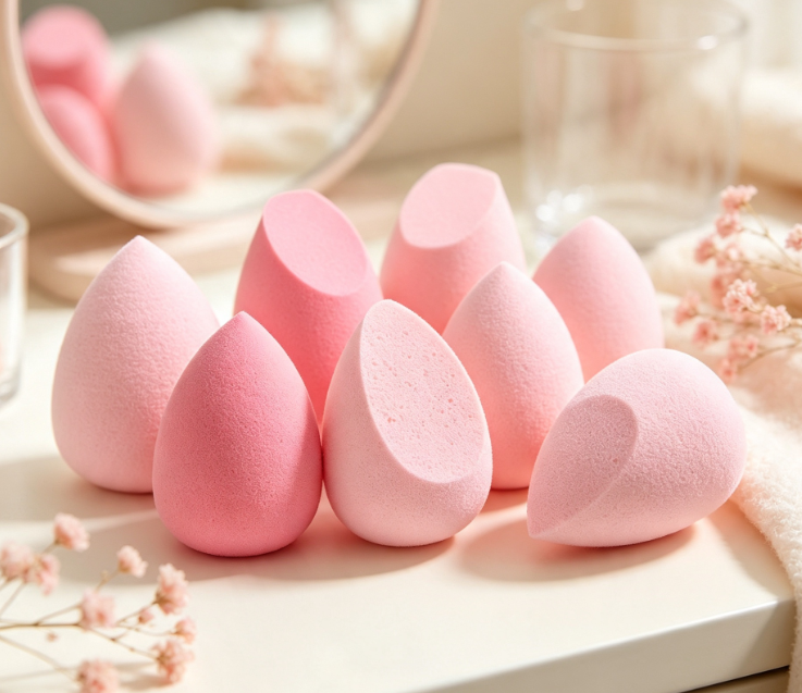 Multicolor Soft Makeup Sponge Set for Seamless Foundation Blending